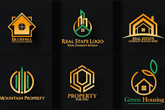 do modern real estate logo or fix old design