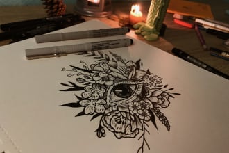 do a linework minimalistic tattoo or floral tattoo