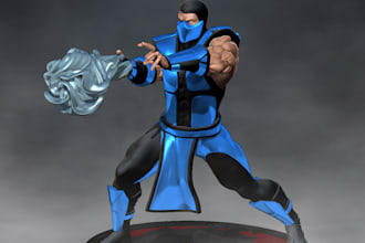 3d character modeling of collectibles for 3d printing
