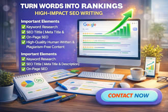 write keyword rich and SEO optimized content for websites