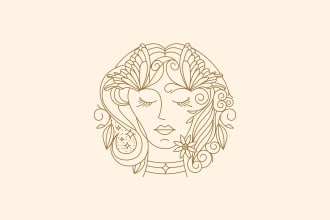design feminine hand drawn logo
