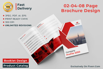 design a professional brochure, annual report, company profile in 10 hours