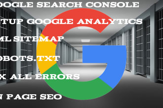 create xml sitemap google analytics robot txt and others