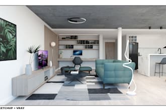 create 3d model and render realistic interior with vray