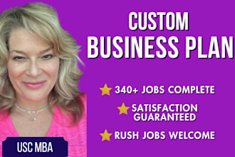 create your custom business plan including a full feasibility analysis