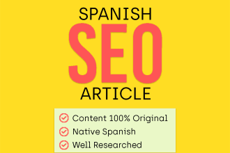 write SEO optimized content in spanish