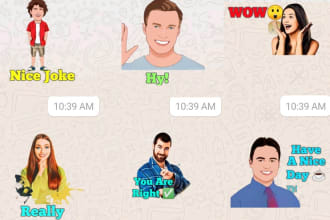 create animated whatsapp stickers package for you