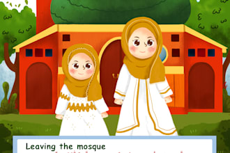 illustrate an islamic children book