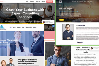create creative one page landing website