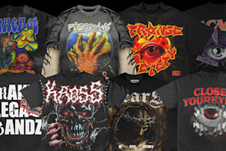design edgy bootleg and full graphic design clothing