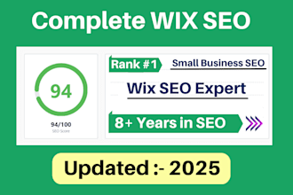 be your wix website SEO expert to boost your rankings