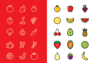 design custom flat icon set