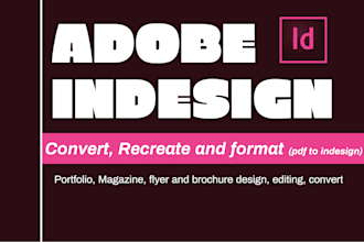 do any adobe indesign project
