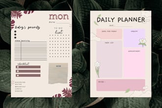 design beautiful planner, journals, notebook cover and calendar