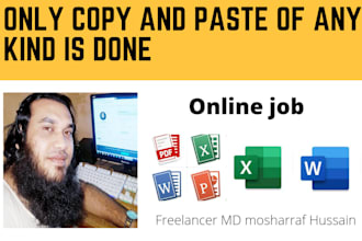 do any kind of copypaste data entry for you