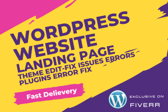 create responsive landing page with wordpress or elementor ,wordpress change