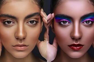 do high end beauty retouching