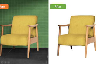 professionally remove background from any furnitures image