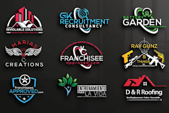 create 4 unique minimal professional 3d business logo