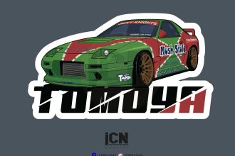 create car vector design sticker for your merch