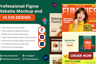 design a professional figma website mockup and UI UX