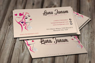 do professional, modern, unique, business card design
