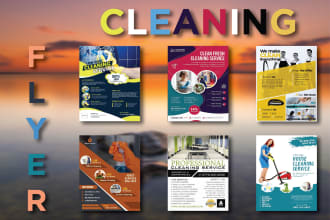 do professional cleaning flyer, poster and carpet wash in 24 hours