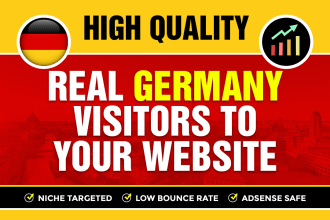 drive germany organic keyword targeted web traffic real visitors