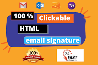 do clickable HTML email signature