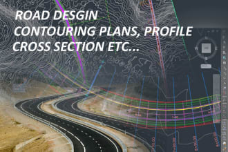 design road  in civil 3d with material take off