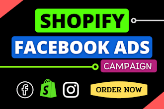 run shopify facebook ads campaign, run fb ads campaign, instagram ads
