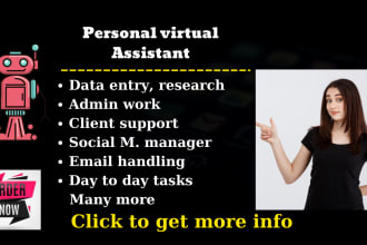 be personal administrative virtual assistant for admin support