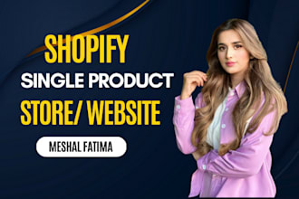 design shopify website, create shopify single product store