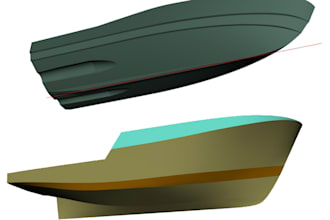 create a 3d hull shape for any ship or boat