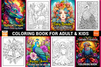 design adult coloring book kids coloring book for amazon kdp coloring book pages