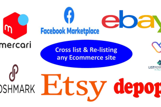 do cross list and draft listing for poshmark, ebay, shopify