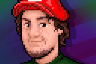 create an amazing pixel art portrait for you