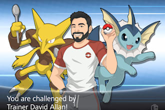 draw you in pokemon battle intro illustration