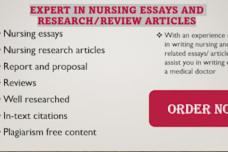 assist you in nursing related articles, essays and reports