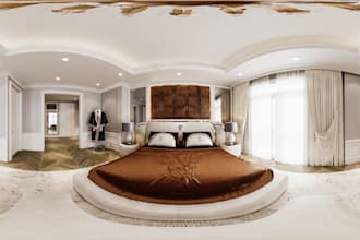 render 360 panorama for the interior and exterior of the apartment