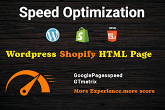 speed up wordpress shopify website and html page with google page speed gtmetrix