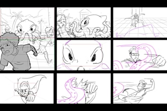 storyboard your film, animation or advertisement project