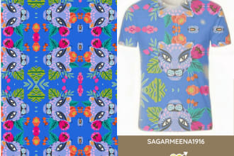 design floral pattern textile pattern fabric illustration according to your idia