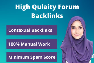 do forum backlinks posting on high quality up to da 90