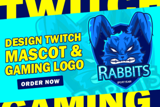 design twitch mascot and gaming logo
