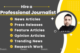 be your news writer, news article writer as a journalist