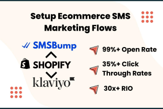 setup klaviyo or smsbump SMS flows for shopify store