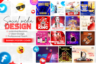 design creative social media banner, post, ads