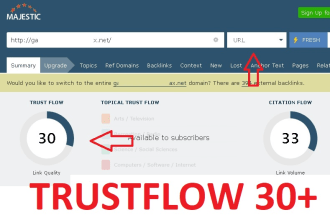 increase trustflow of your URL on majestic
