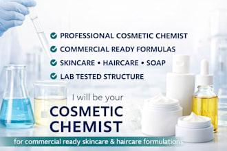 act as your cosmetic consultant from concept to factory production
